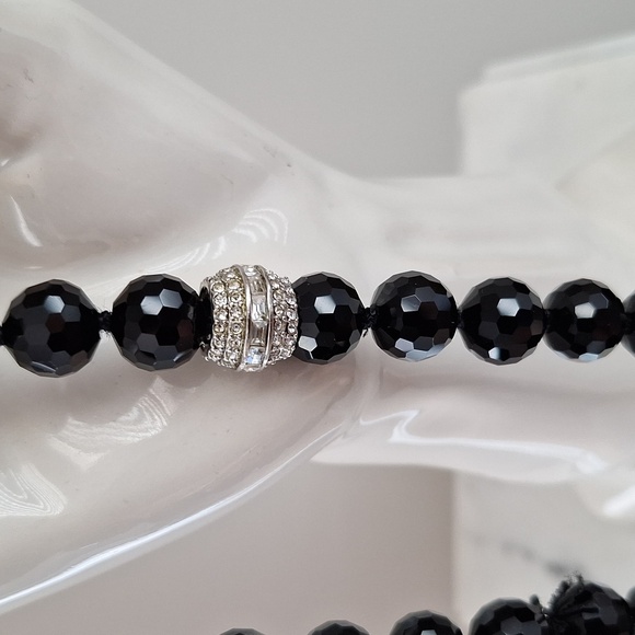 CAROLEE black glass bead necklace - Picture 3 of 6